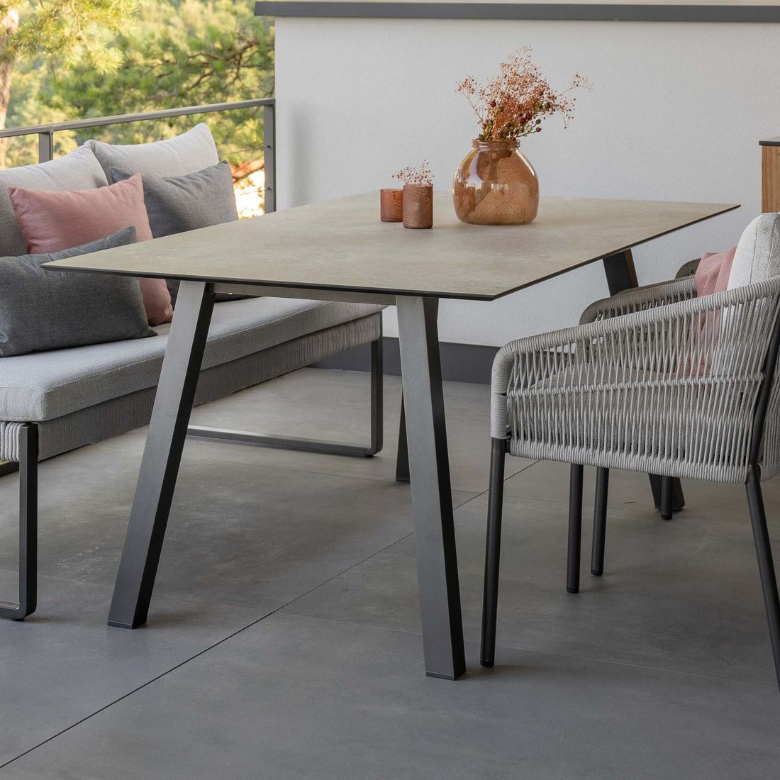 Stern Interno Gartentisch 180x100cm Aluminium/Silverstar 2.0