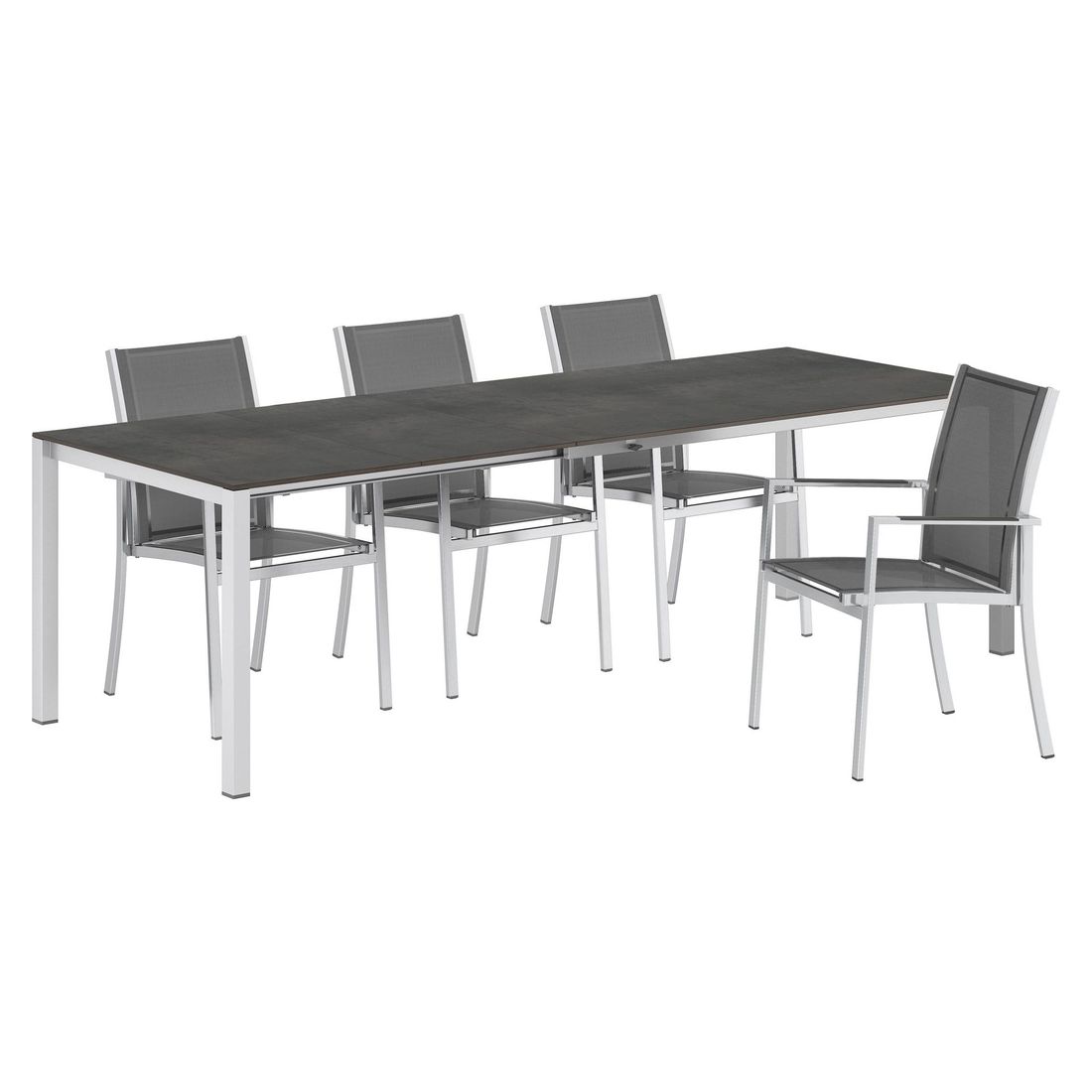 OUTLIV. Oviedo Gartenmöbel-Set M (4 Plätze) Tisch 160/217/267x92cm