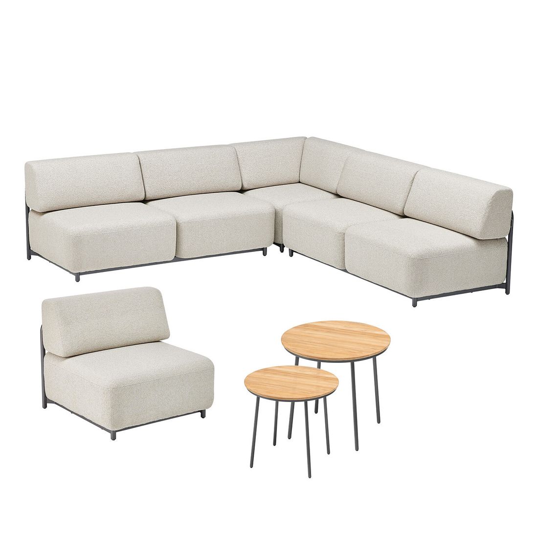 Kettler Tribe Ecklounge inkl. Beistelltische Aluminium/Polyester