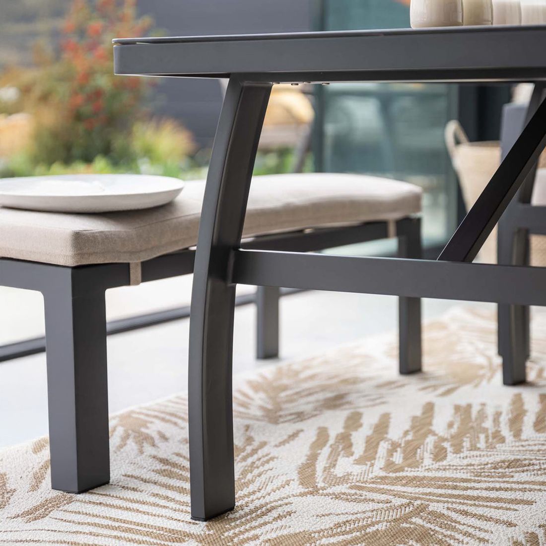 Garden Impressions Vasano Dininglounge Tisch 150x80cm Aluminium/Polyester