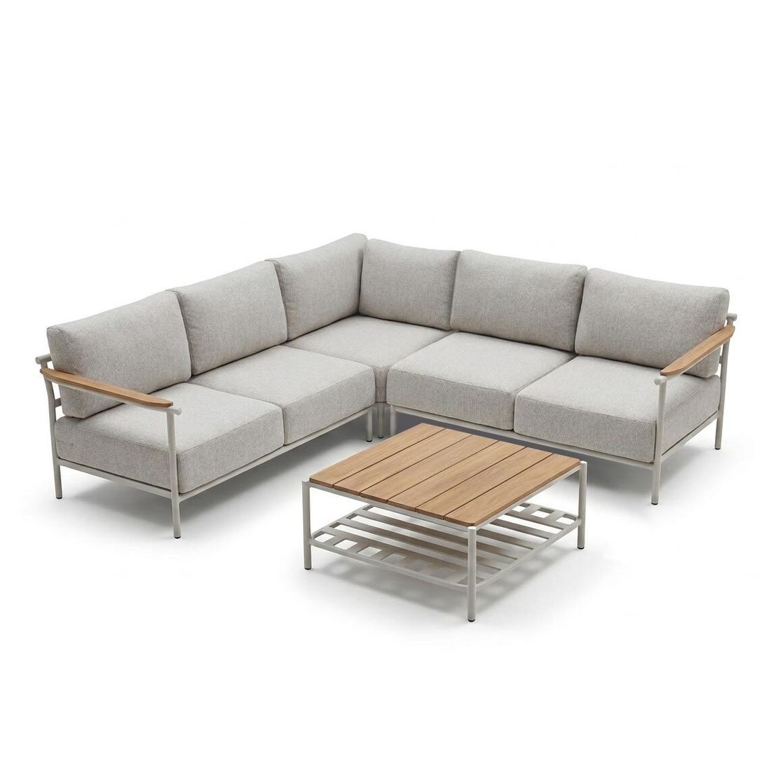 Stern Francis Ecklounge inkl. Loungetisch Aluminium/Gurtbespannung/Polyacryl