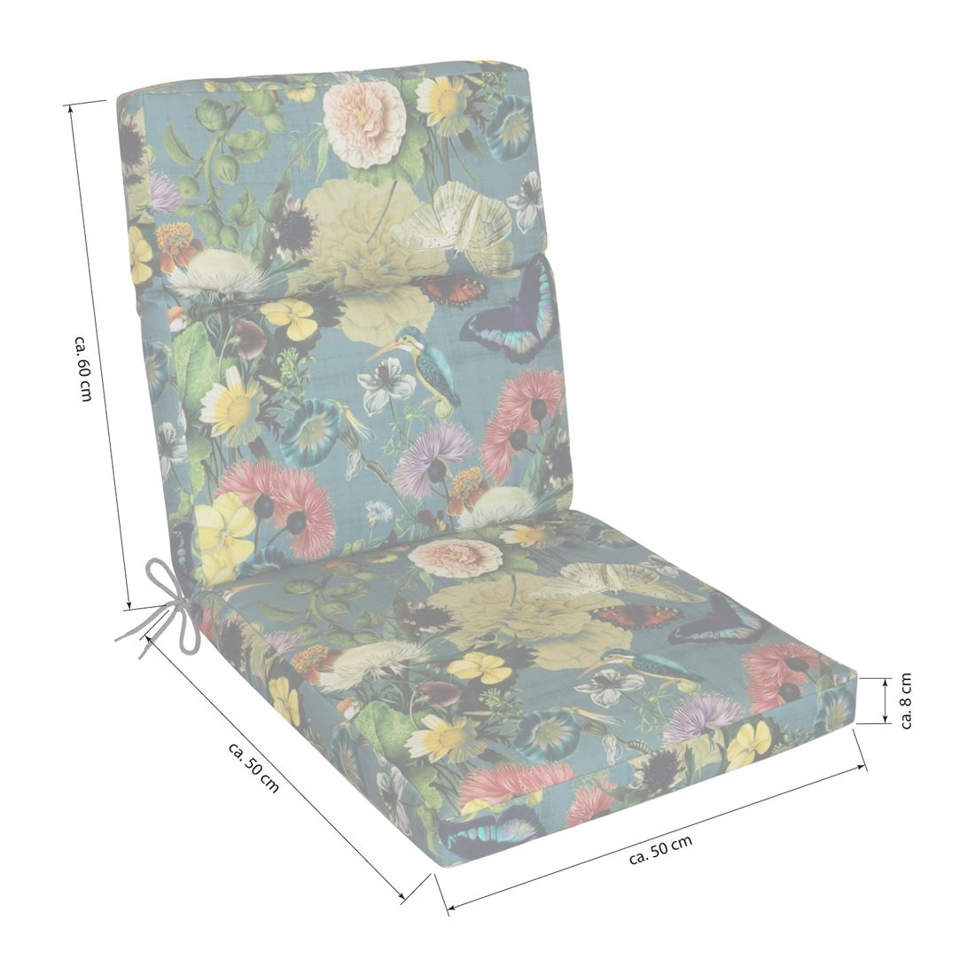 KETTtex Florida Gartenstuhlauflage Mittellehner 50x110cm Kunstfaser