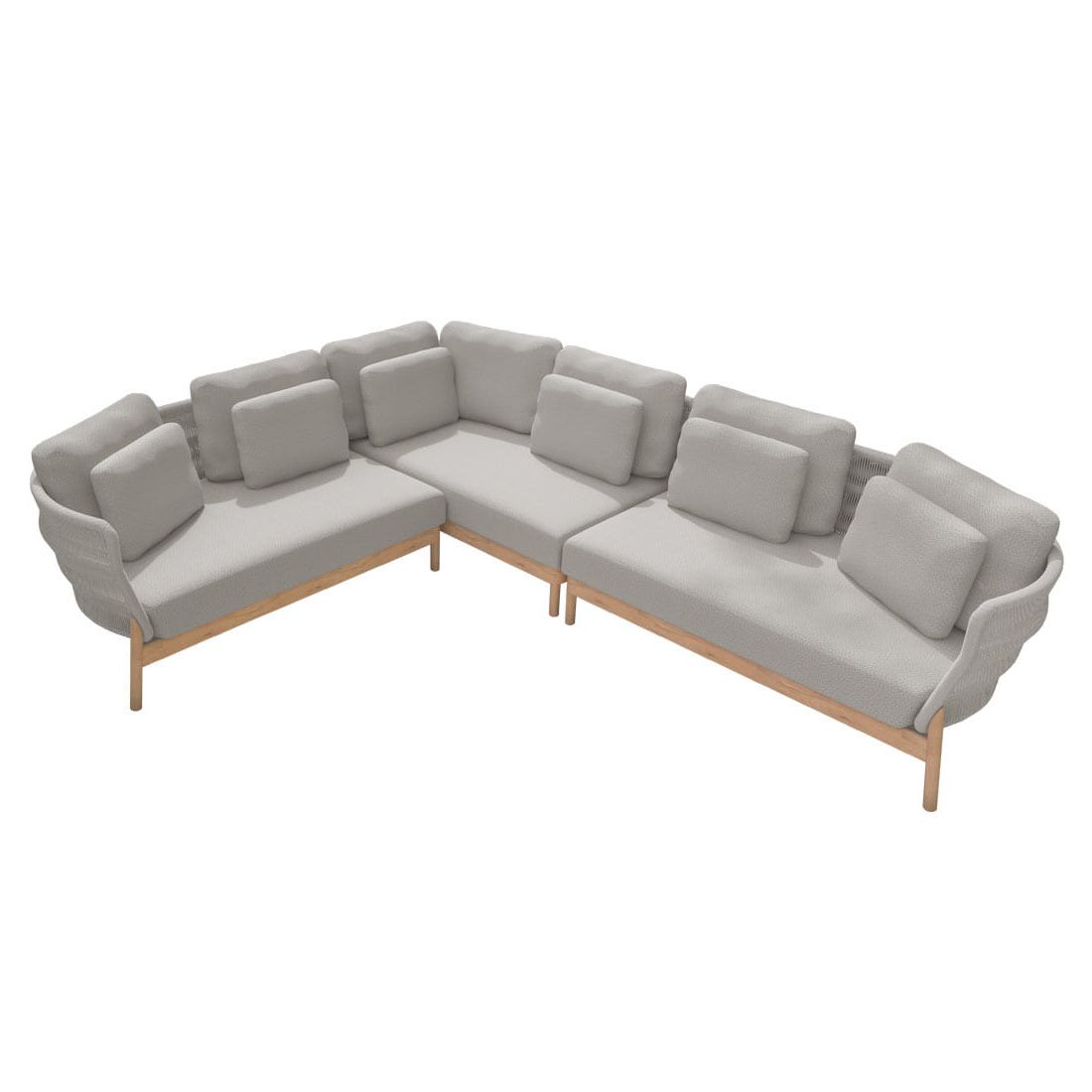 4Seasons Avalon Ecklounge Teak/Rope/Olefin