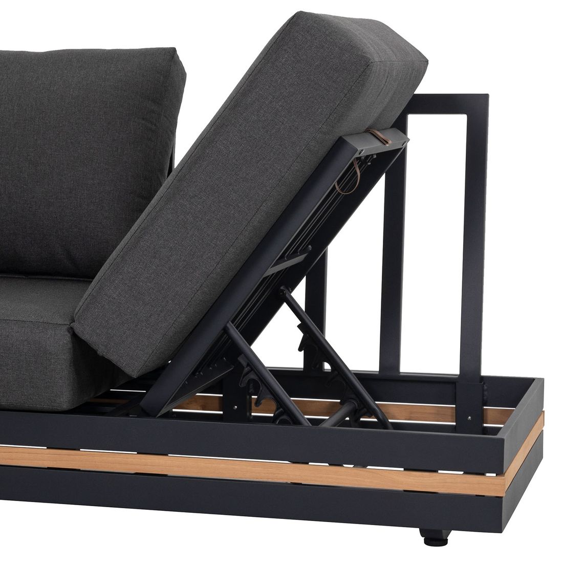 OUTLIV. Triest Ecklounge Aluminium/Teak/Spunpolyester