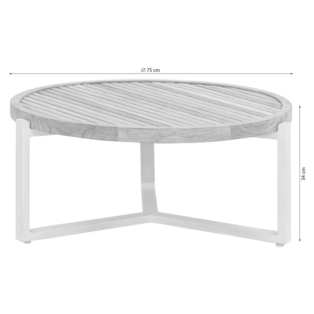 Apple Bee Monaco Loungetisch Aluminium/Teak