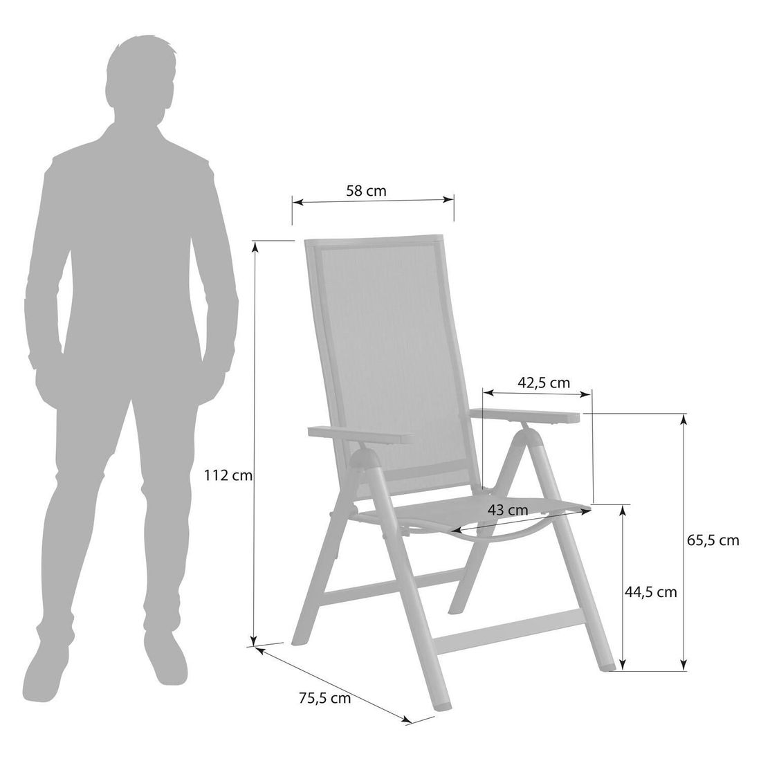 OUTLIV. Jacob Gartenmöbel-Set XL (8 Plätze) Tisch 220x100cm