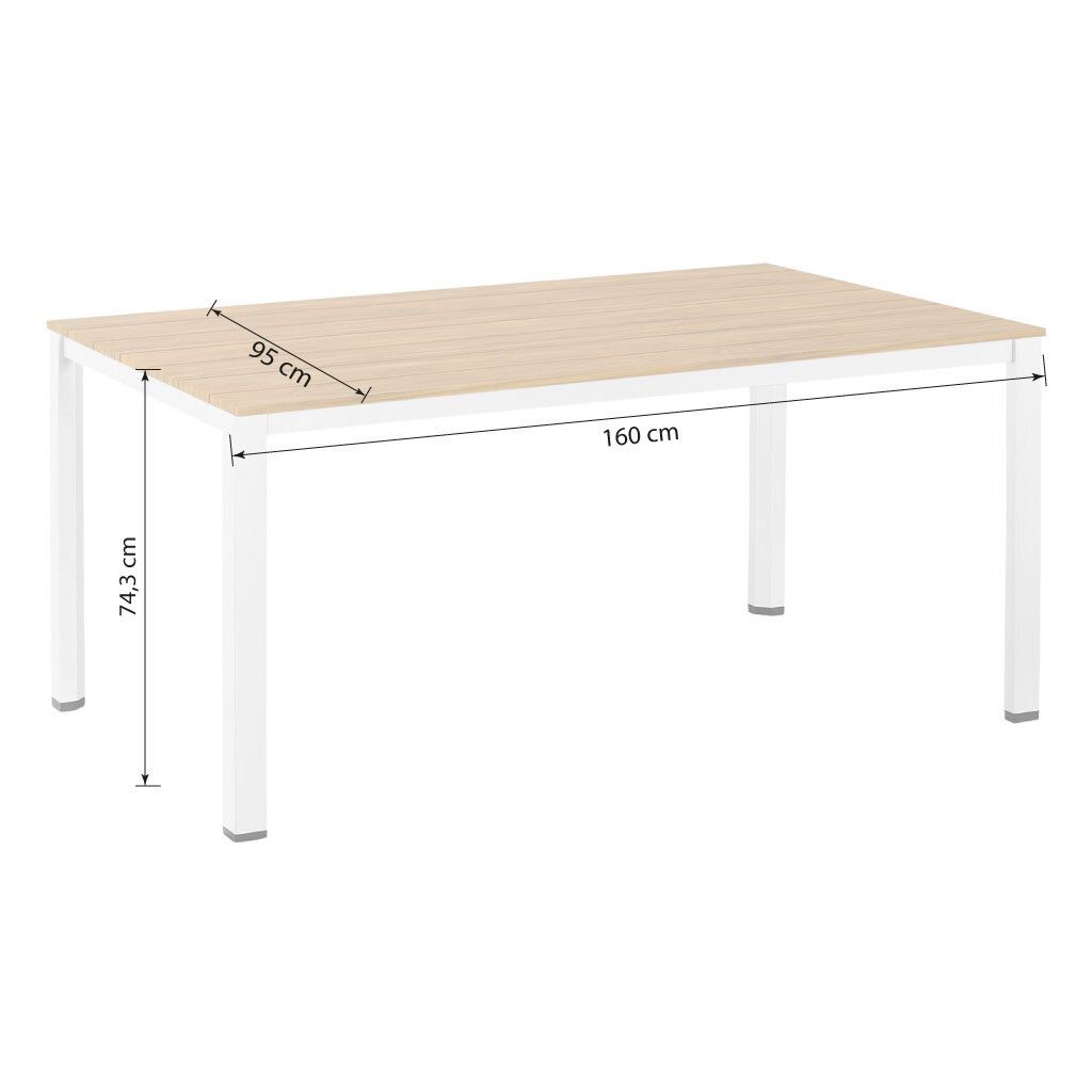 Kettler Memphis Gartenmöbel-Set M (4 Plätze) Tisch 160x95cm