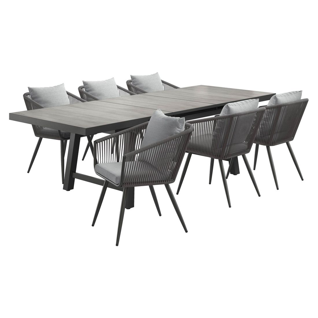OUTLIV. Alex Gartenmöbel-Set 7-tlg. Tisch 200/260x100cm Vierfuß