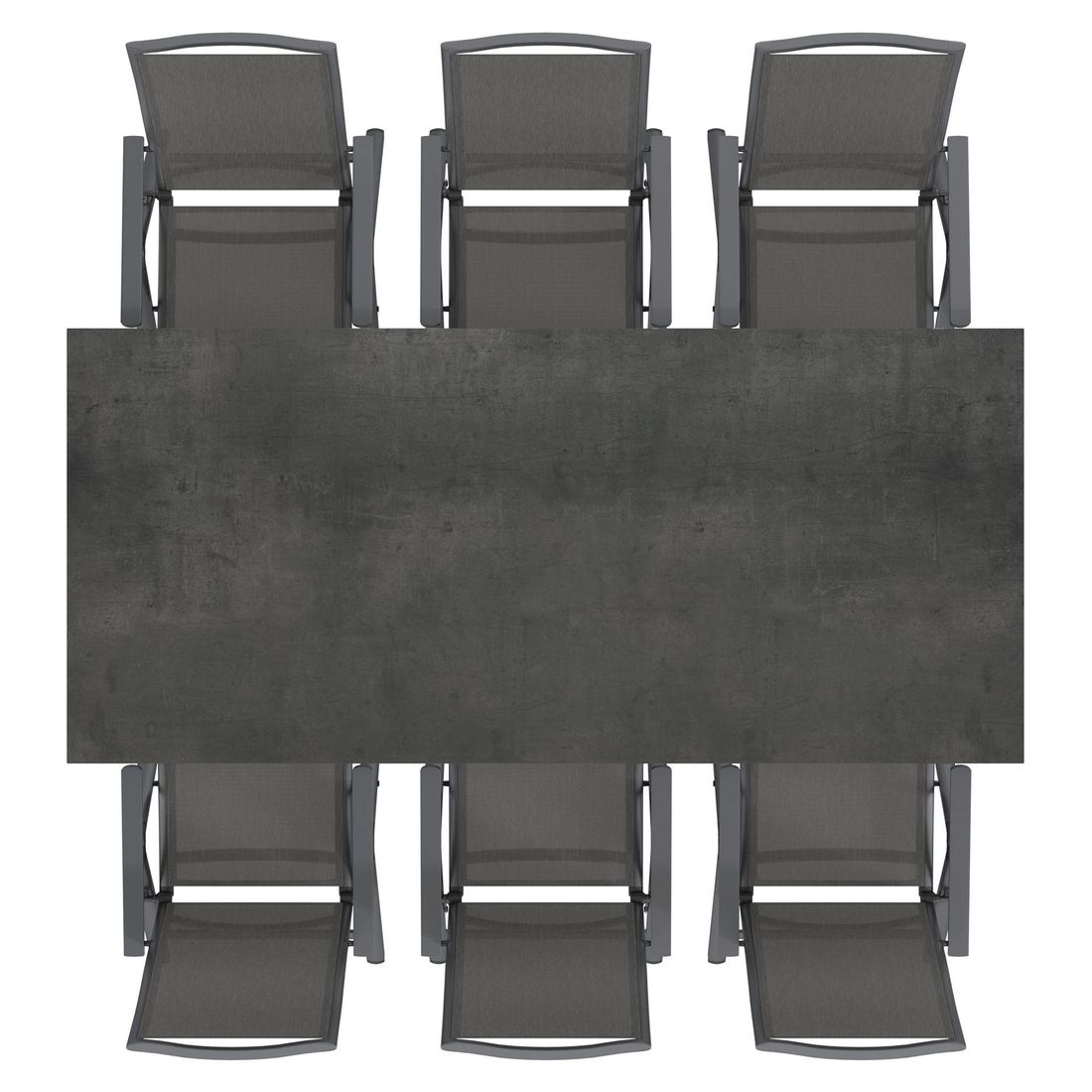 OUTLIV. Jacob Gartenmöbel-Set L verstellbar (6 Plätze) Tisch 220x100cm