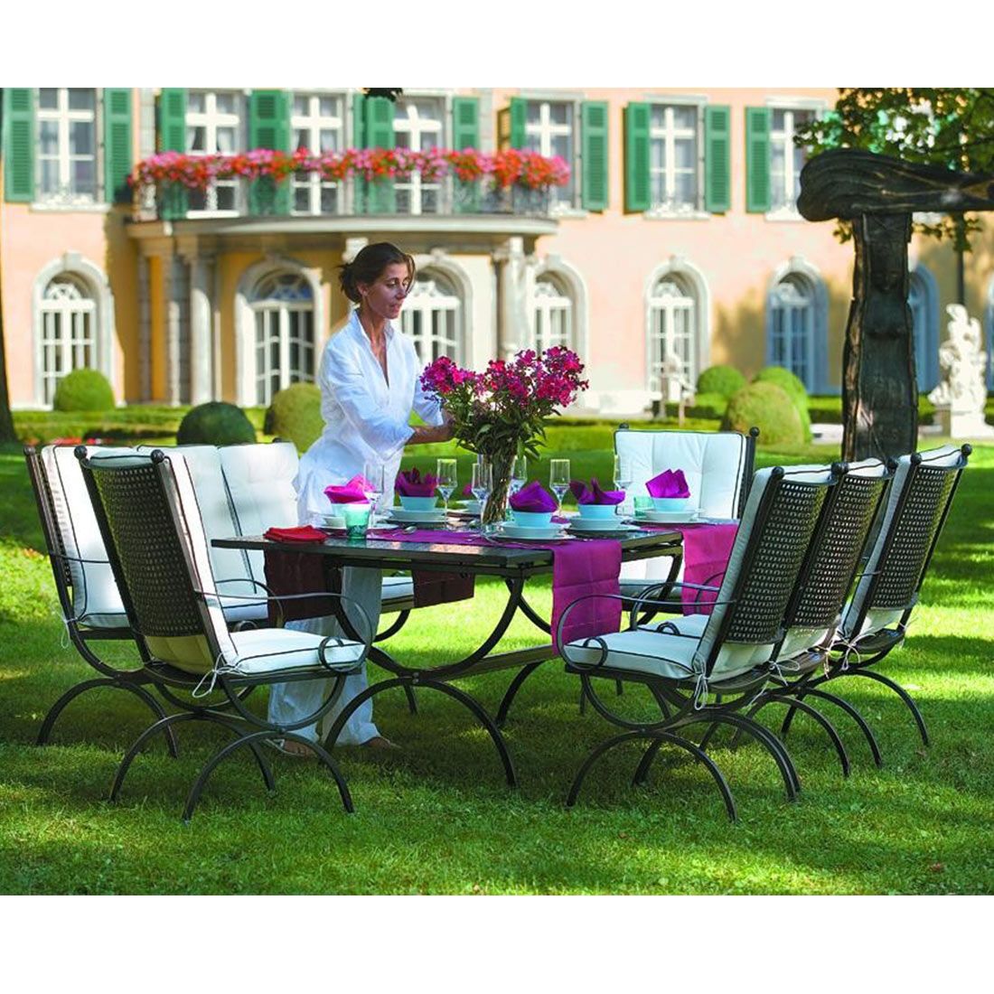 MBM Romeo Gartentisch 160x90 cm Schmiedeeisen