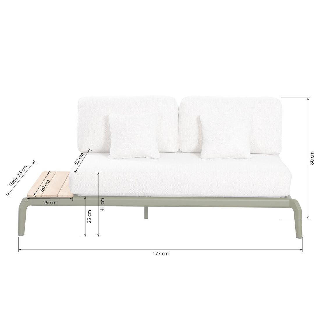 OUTLIV. Olivia Ecklounge inkl. Loungetisch Aluminium/Olefin