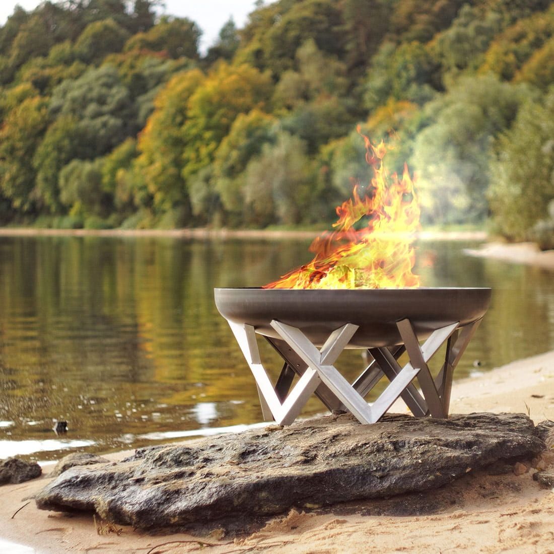 SvenskaV Venta Design-Feuerschale Ø45 cm Rohstahl