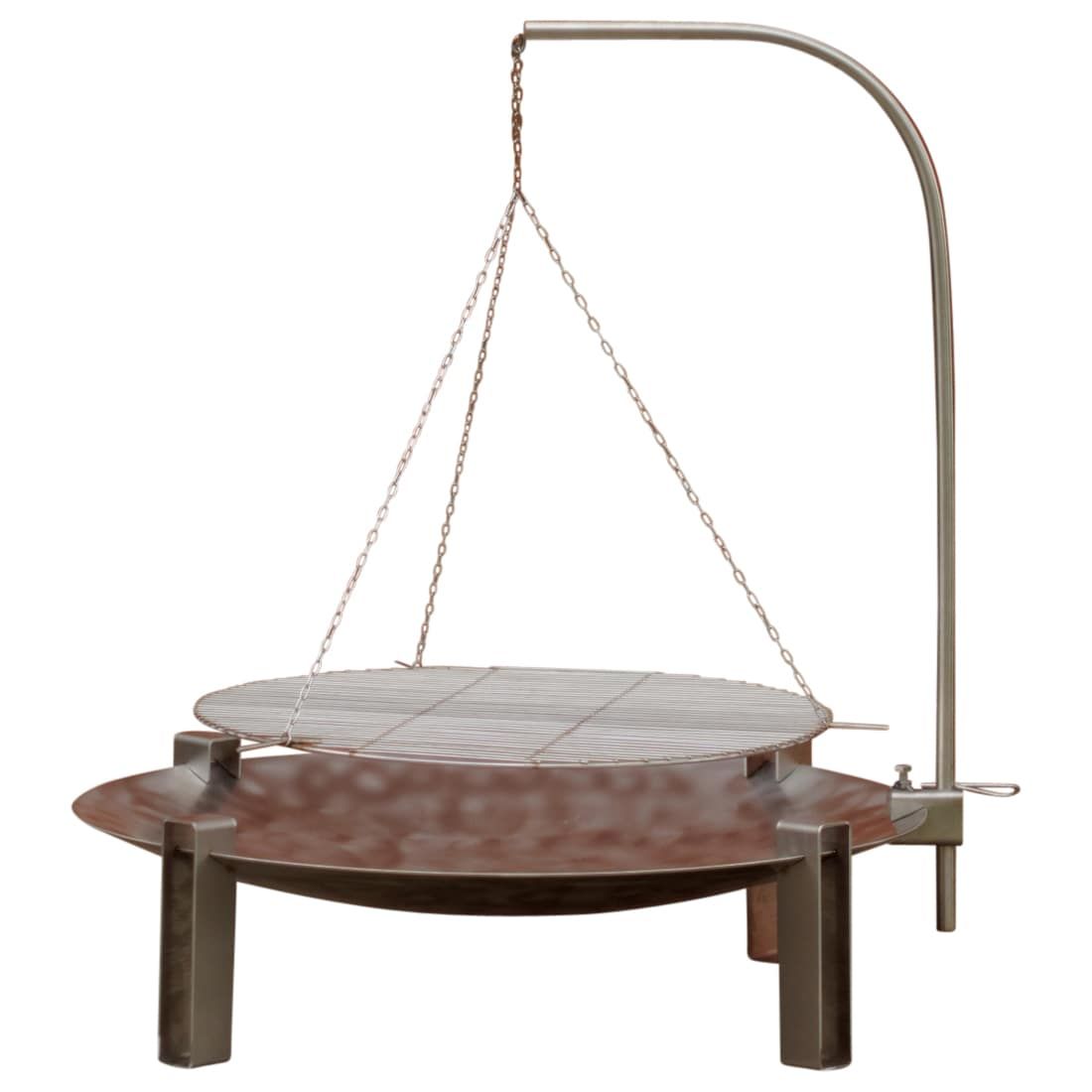 SvenskaV Space Feuerschale Ø58cm inkl. Schwenkgrill Ø45cm Edelstahl