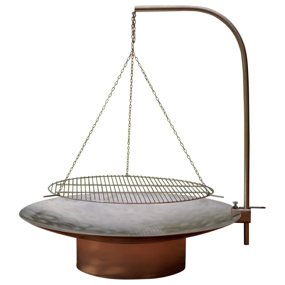 SvenskaV Grace Feuerschale Ø58cm inkl. Schwenkgrill Edelstahl Ø45cm