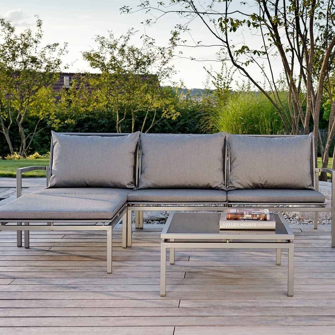 Stern Skelby Loungehocker Aluminium/Textilene