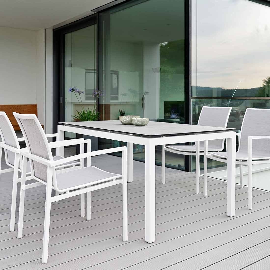 Stern Skelby Stapelsessel Aluminium/Textilene