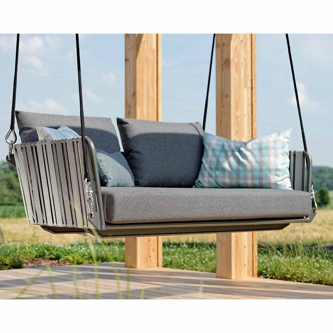 Stern Space 2-Sitzerschaukel Aluminium/Gurtbespannung