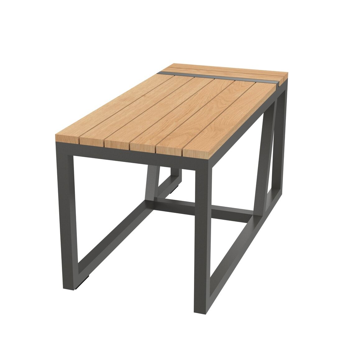 Sieger Havanna Beistelltisch 69x32cm Aluminium/Teak