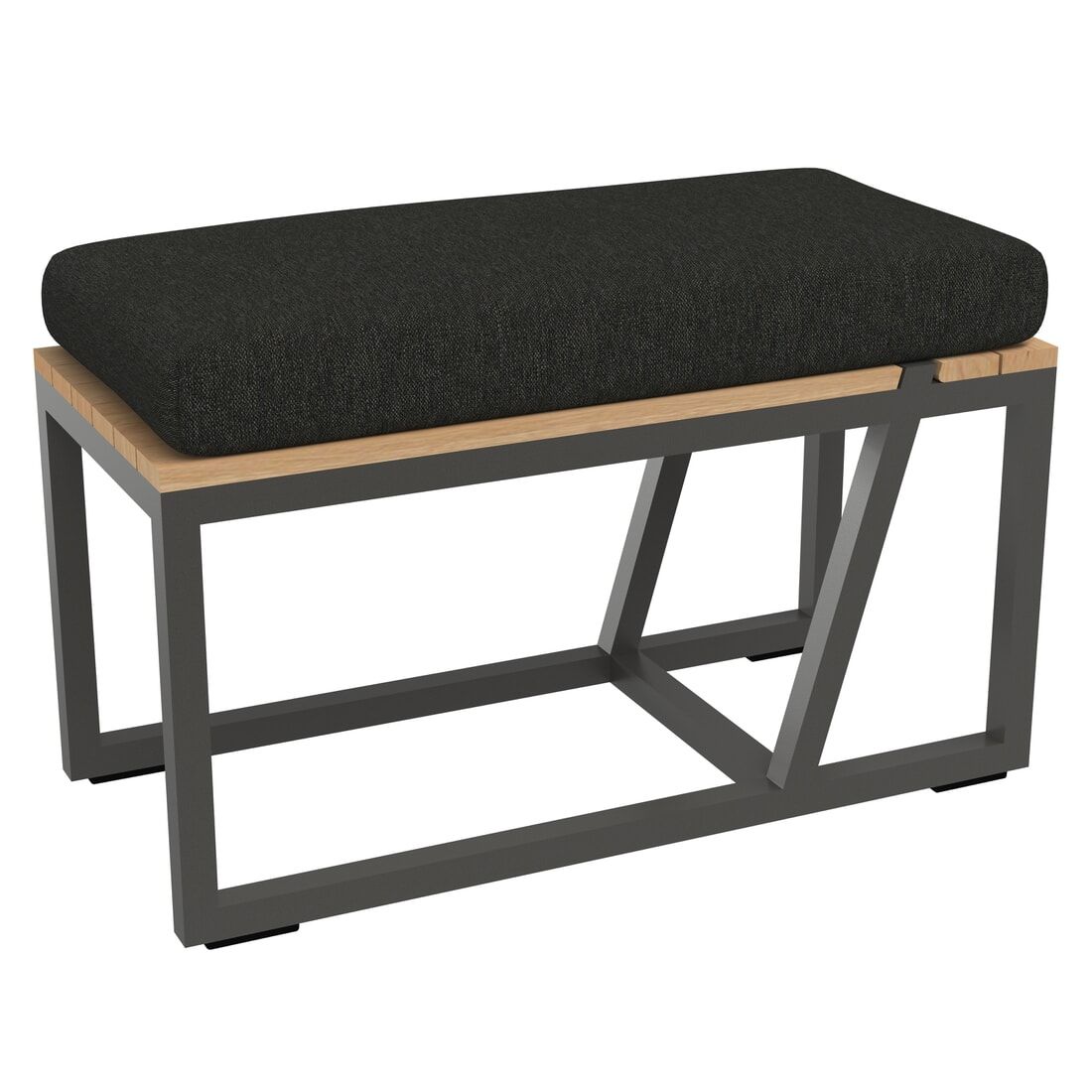 Sieger Havanna Beistelltisch 69x32cm Aluminium/Teak