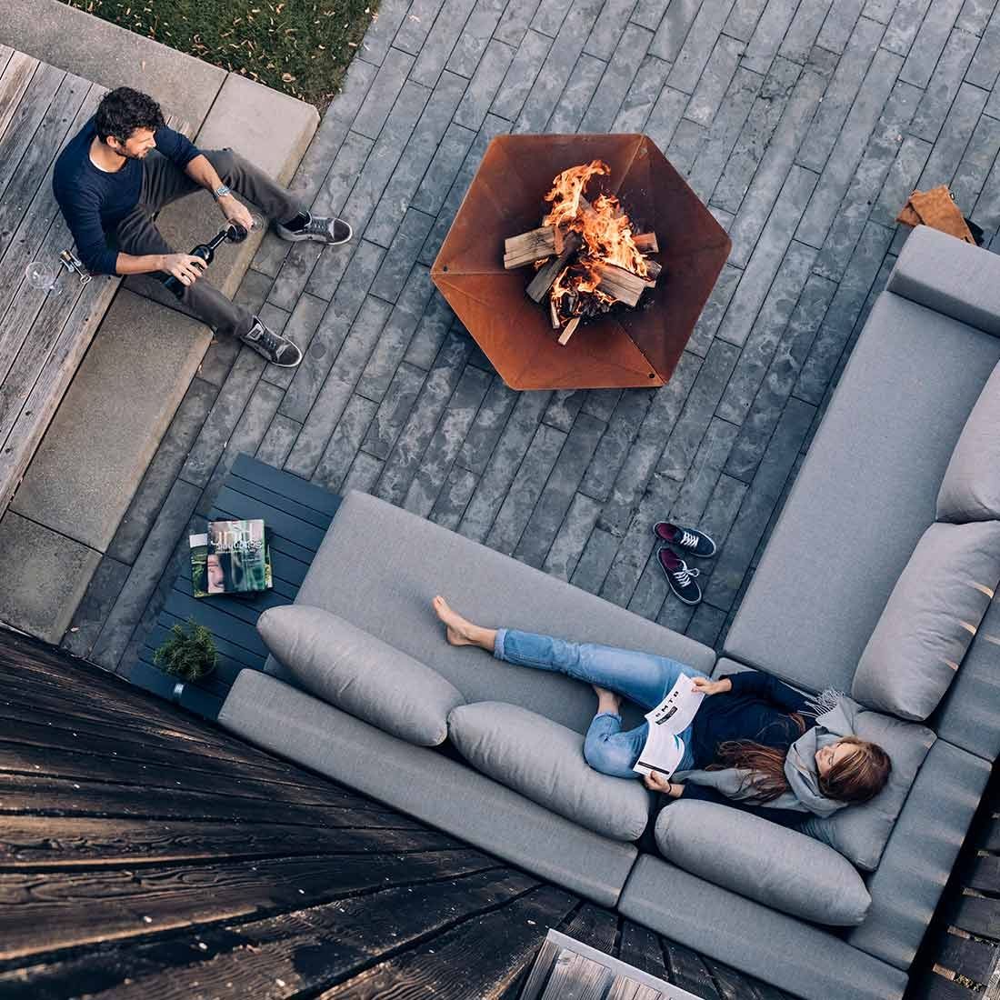 höfats TRIPLE 120  Feuerschale - Corten-Stahl Ø 120cm