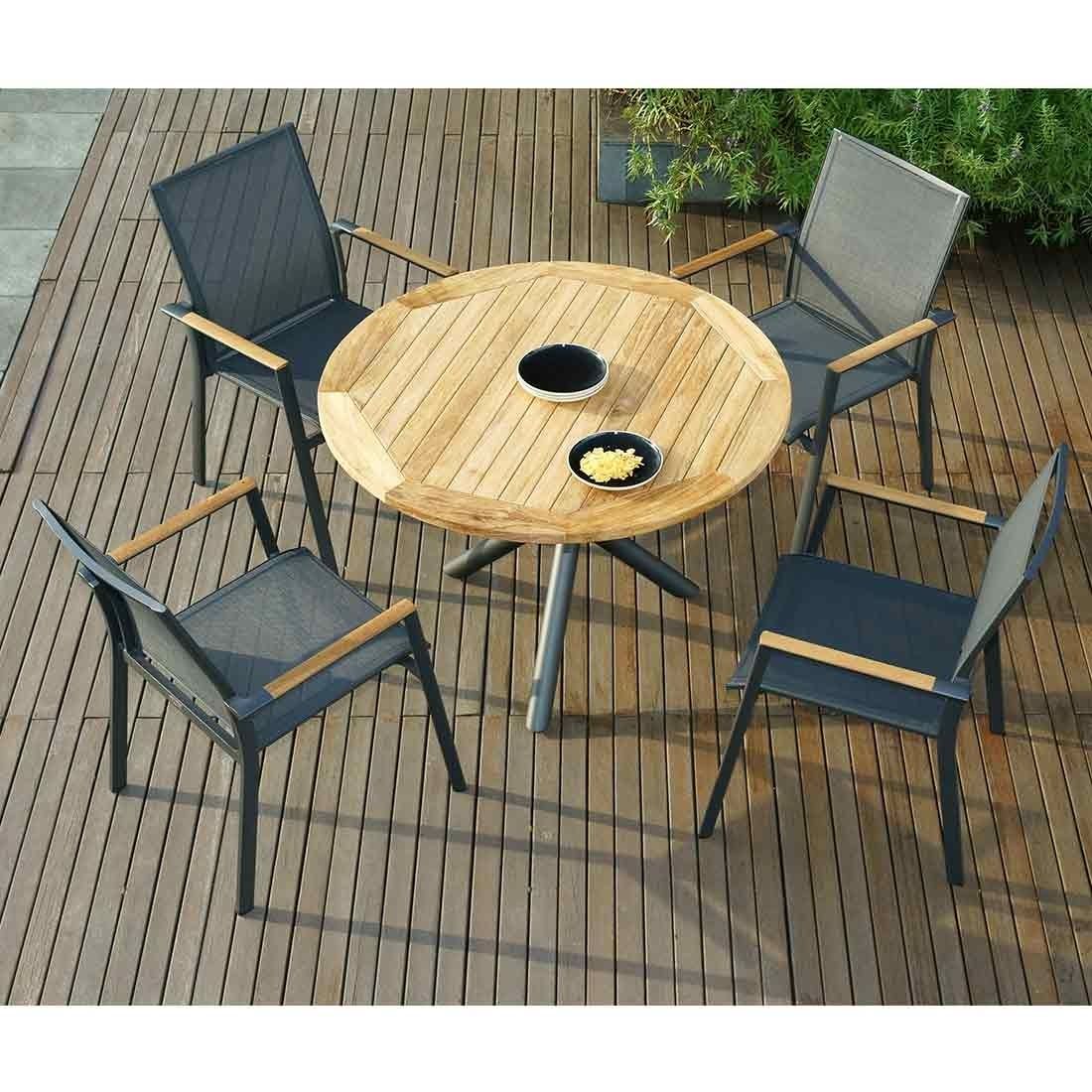 Zebra Fly Gartenmöbel-Set M (4 Plätze) Tisch Ø110cm