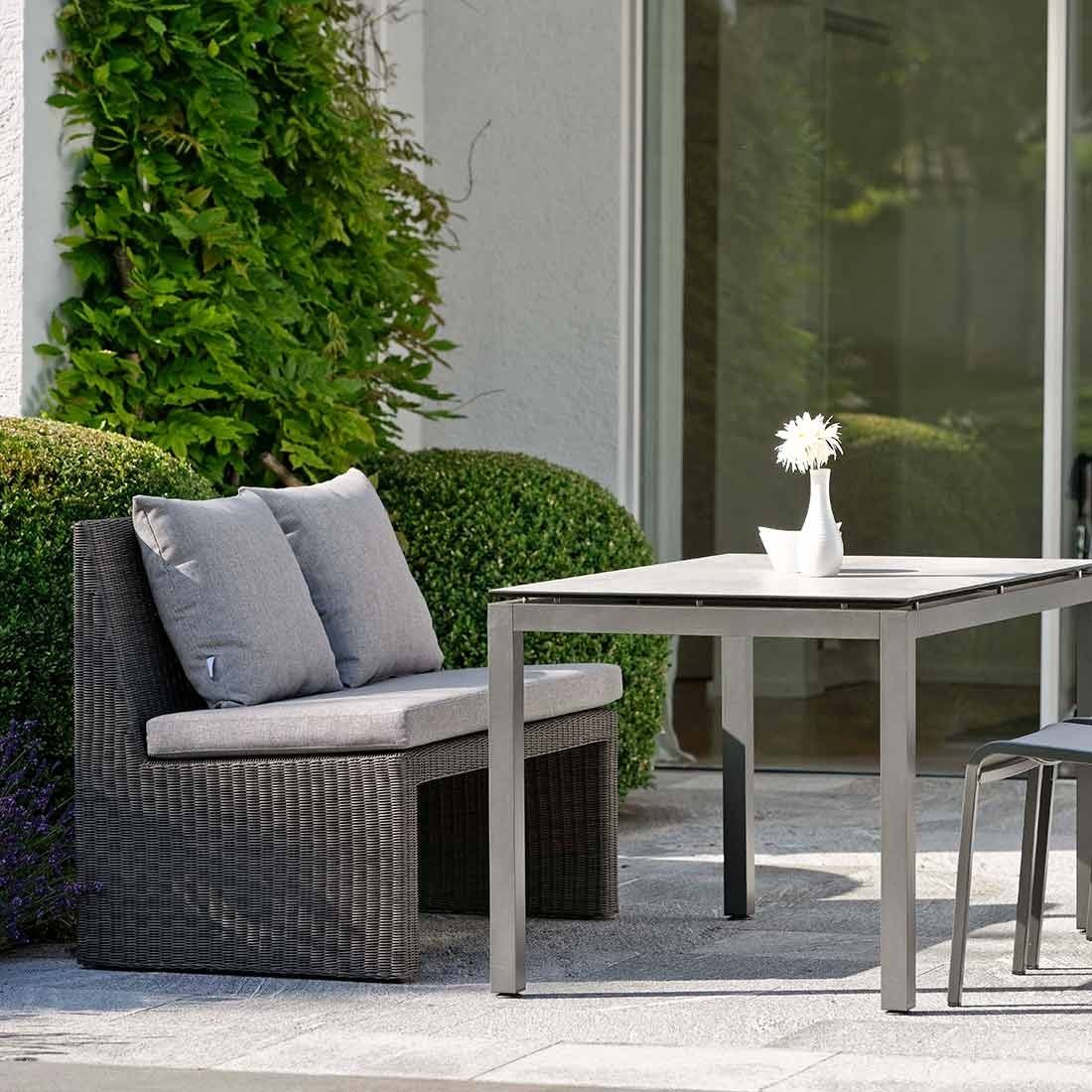 Stern Noel Gartenbank 110cm Geflecht