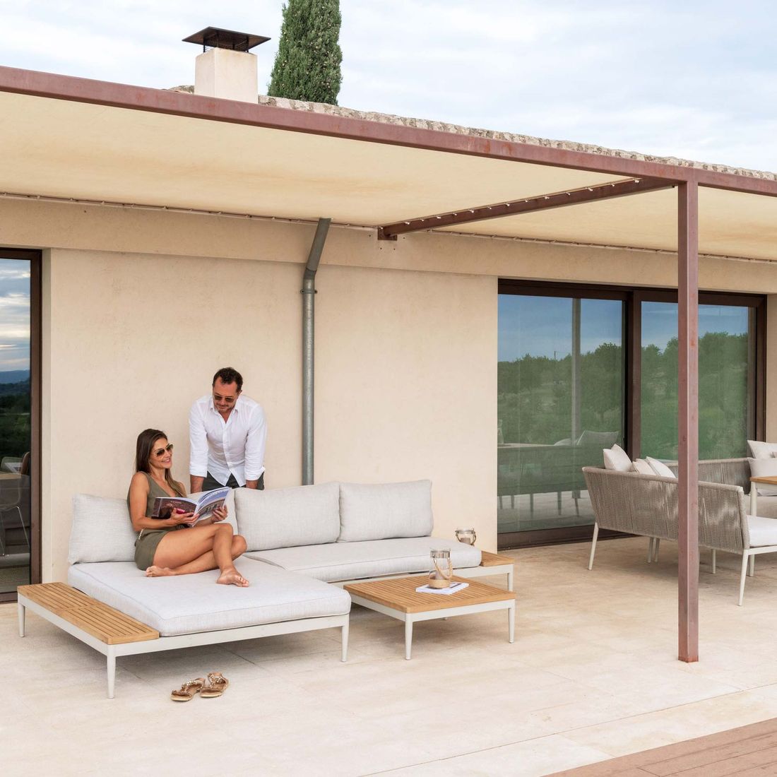 LifestyleGarden Topaz Ecklounge inkl. Loungetisch Aluminium/Olefin