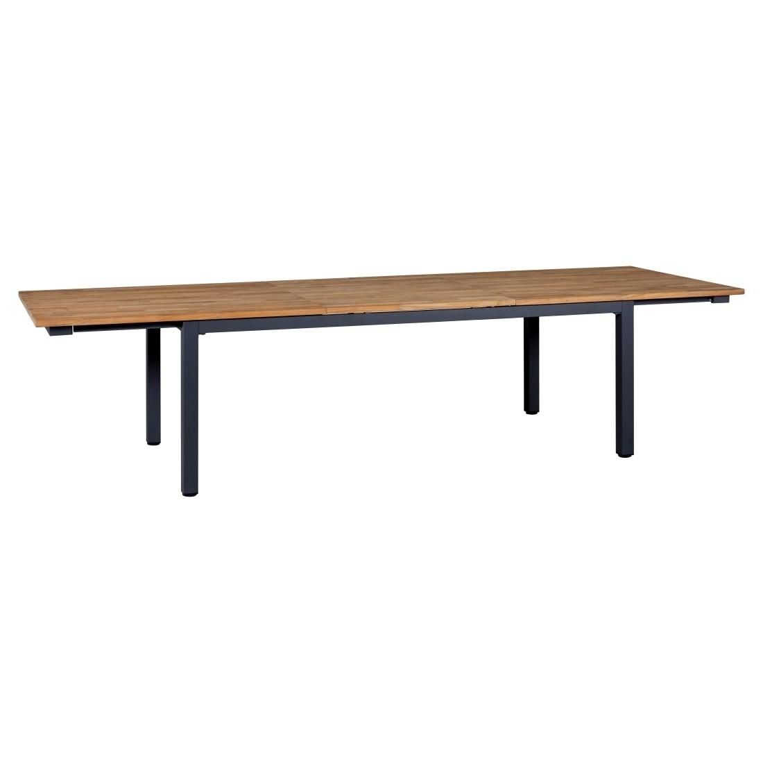 Zebra Hudson Ausziehtisch Edelstahl/Teak