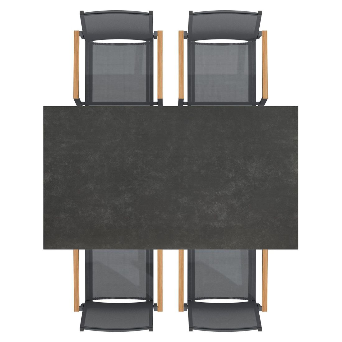 OUTLIV. Kobe Gartenmöbel-Set M (4 Plätze) Tisch 160x90cm