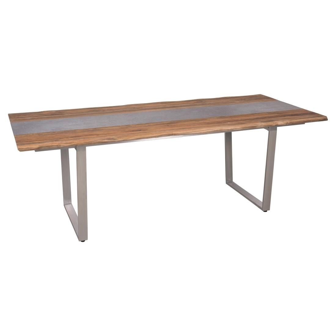 Zebra Unyx Gartentisch 220x100x75cm Edelstahl/Teak