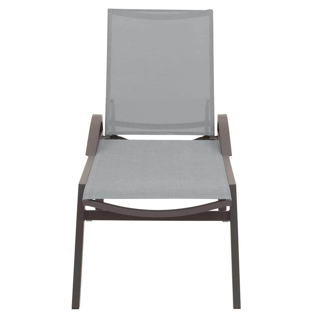 Siena Garden Milos Seniorenliege verstellbar Aluminium/Ranotex