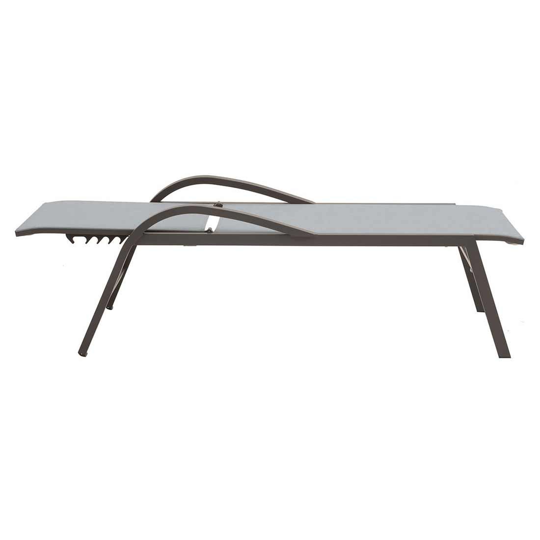 Siena Garden Milos Seniorenliege verstellbar Aluminium/Ranotex