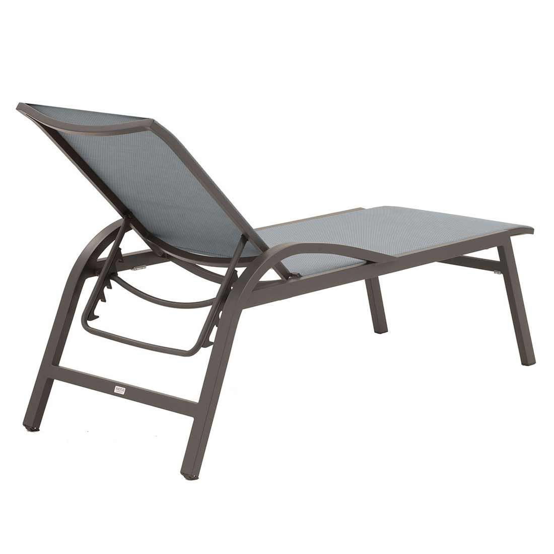 Siena Garden Milos Seniorenliege verstellbar Aluminium/Ranotex