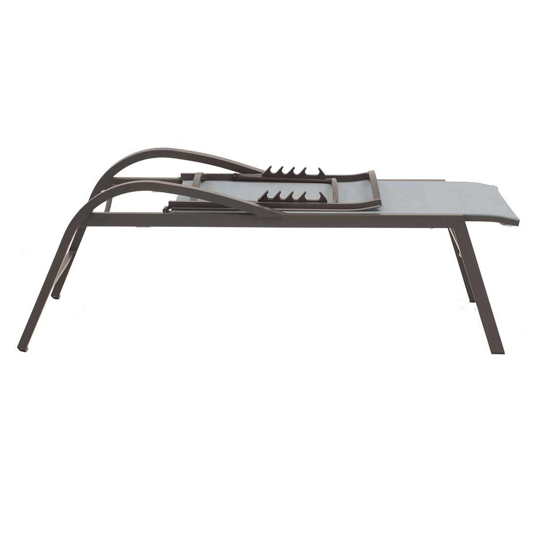 Siena Garden Milos Seniorenliege verstellbar Aluminium/Ranotex