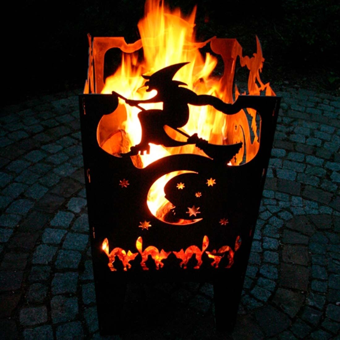 SvenskaV Hexe Feuerkorb Rohstahl  30,5x32,0x47cm