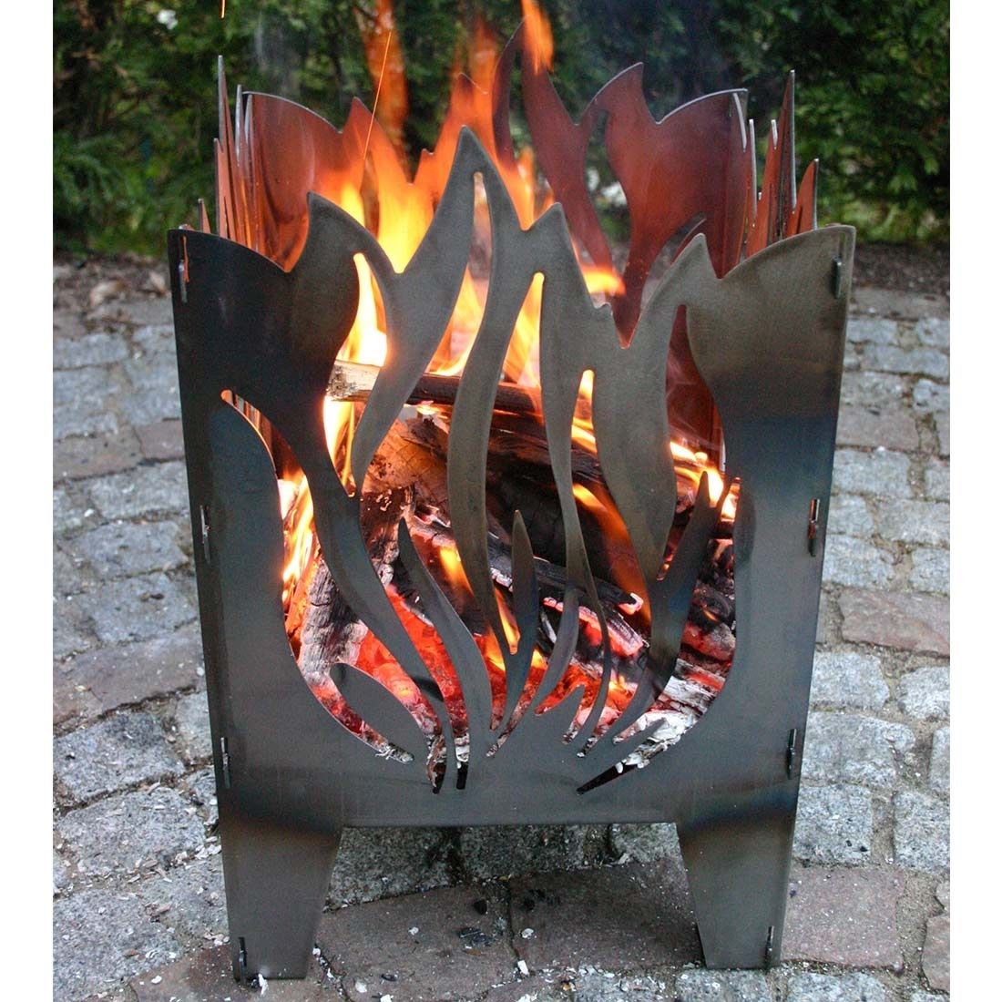 SvenskaV Flamme Feuerkorb Rohstahl 30,5x32,0x47cm