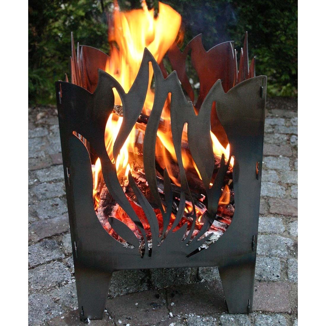 SvenskaV Flamme Feuerkorb Rohstahl 30,5x32,0x47cm