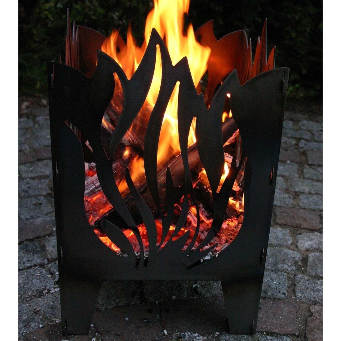 SvenskaV Flamme Feuerkorb Rohstahl 30,5x32,0x47cm