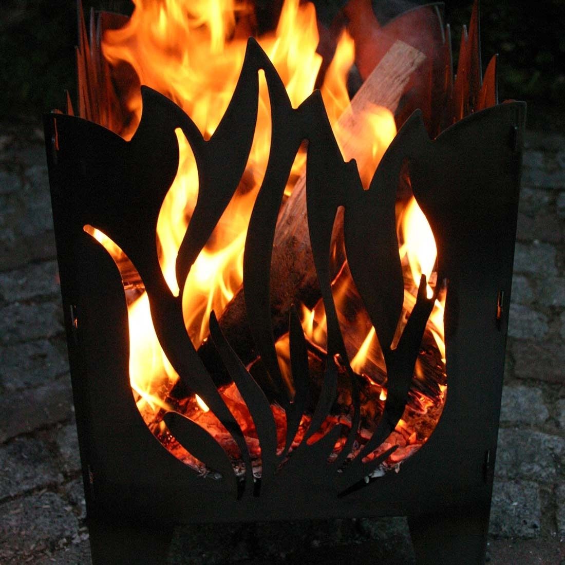 SvenskaV Flamme Feuerkorb Rohstahl 30,5x32,0x47cm