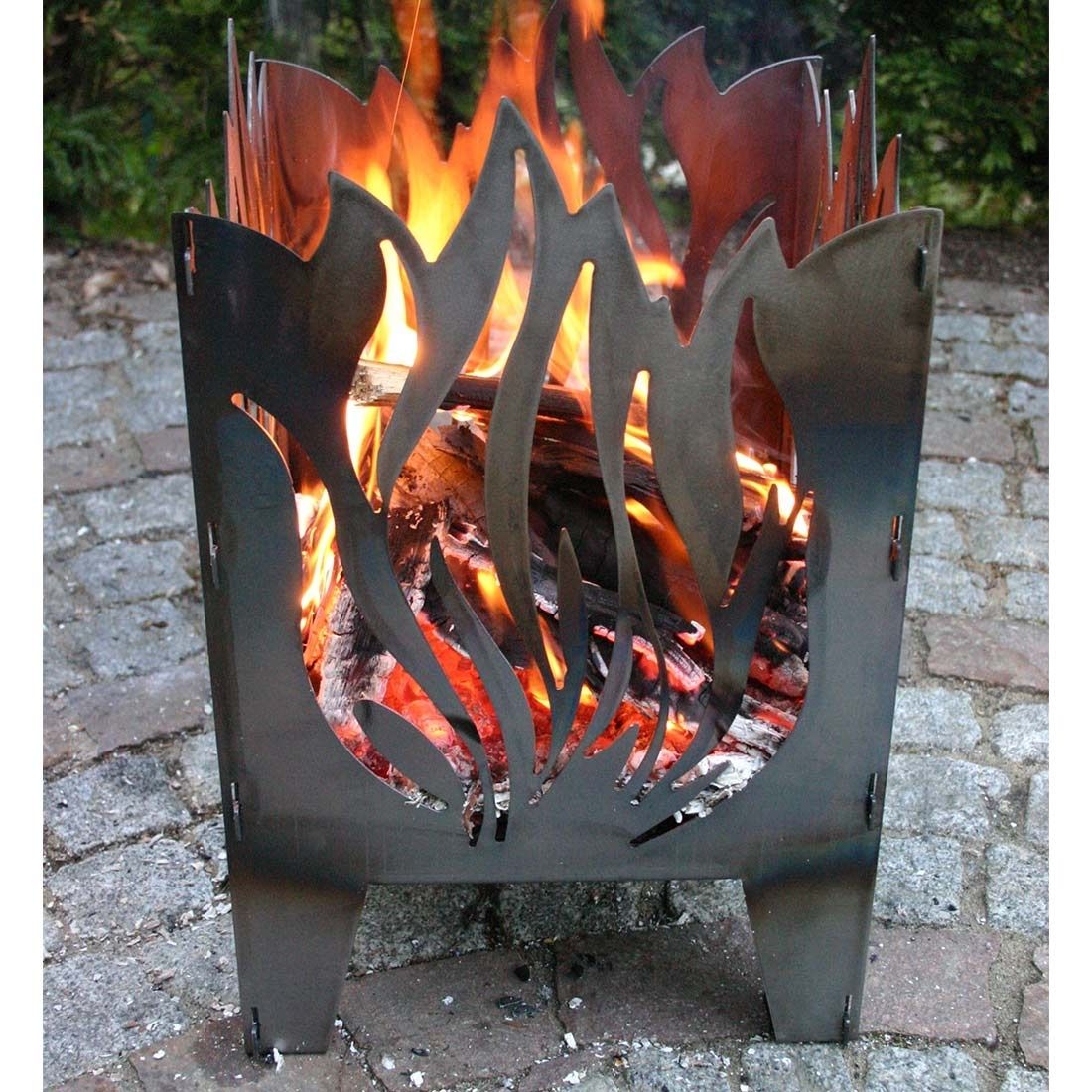 SvenskaV Flamme Feuerkorb Rohstahl 35,5x37,0x75 cm