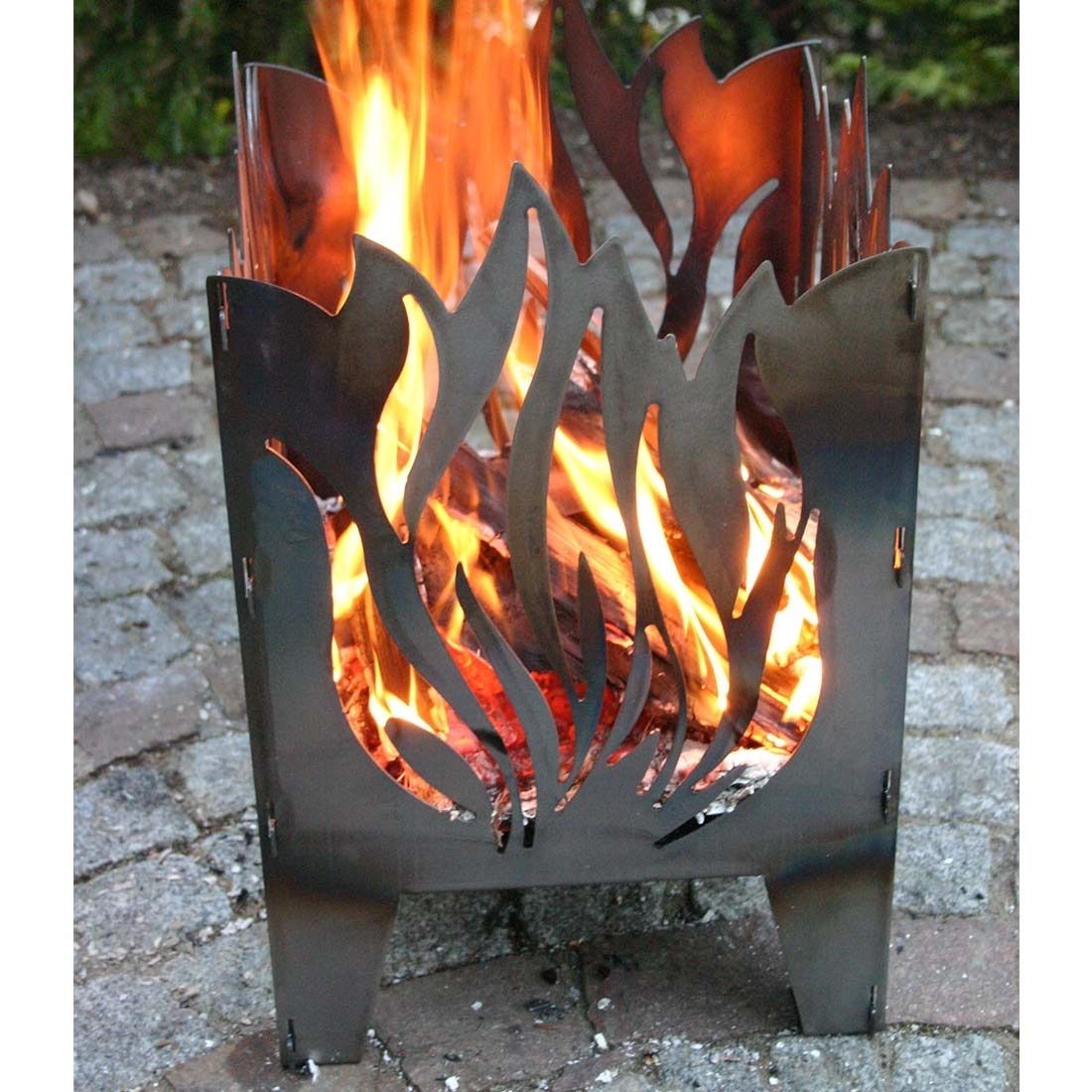 SvenskaV Flamme Feuerkorb Rohstahl 35,5x37,0x75 cm