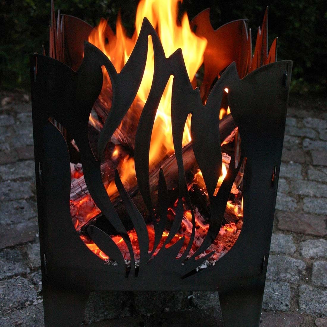 SvenskaV Flamme Feuerkorb Rohstahl 35,5x37,0x75 cm