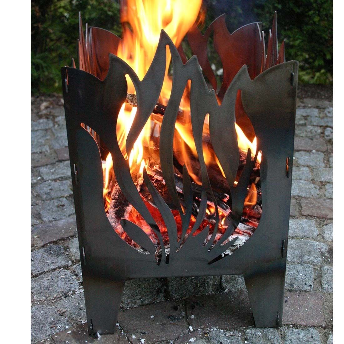 SvenskaV Flamme Feuerkorb Rohstahl 35,5x37,0x75 cm