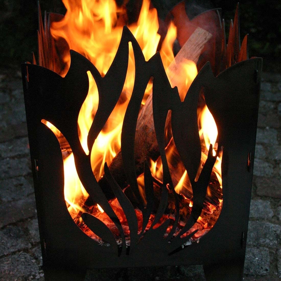 SvenskaV Flamme Feuerkorb Rohstahl 35,5x37,0x75 cm
