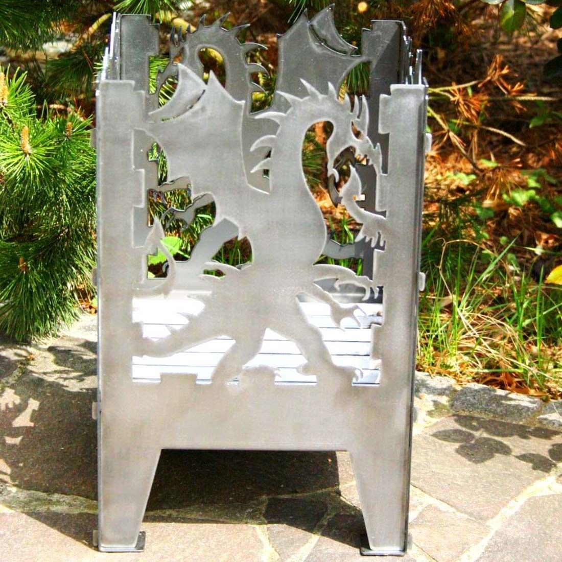 SvenskaV Drache Feuerkorb Rohstahl 30,5x32,0x47cm