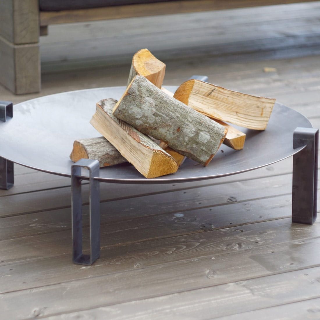 SvenskaV Space Design-Feuerschale Ø58x20cm Rohstahl