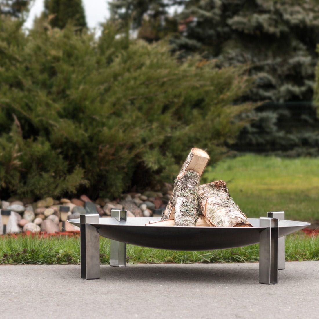 SvenskaV Space Design-Feuerschale Ø58x20cm Rohstahl