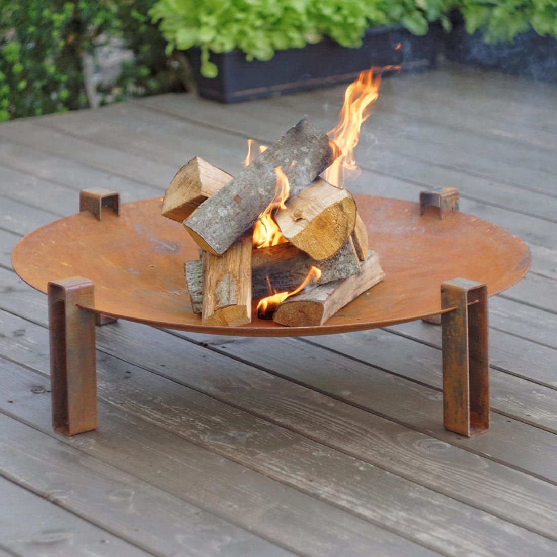 SvenskaV Space Design-Feuerschale Ø58x20cm Rohstahl