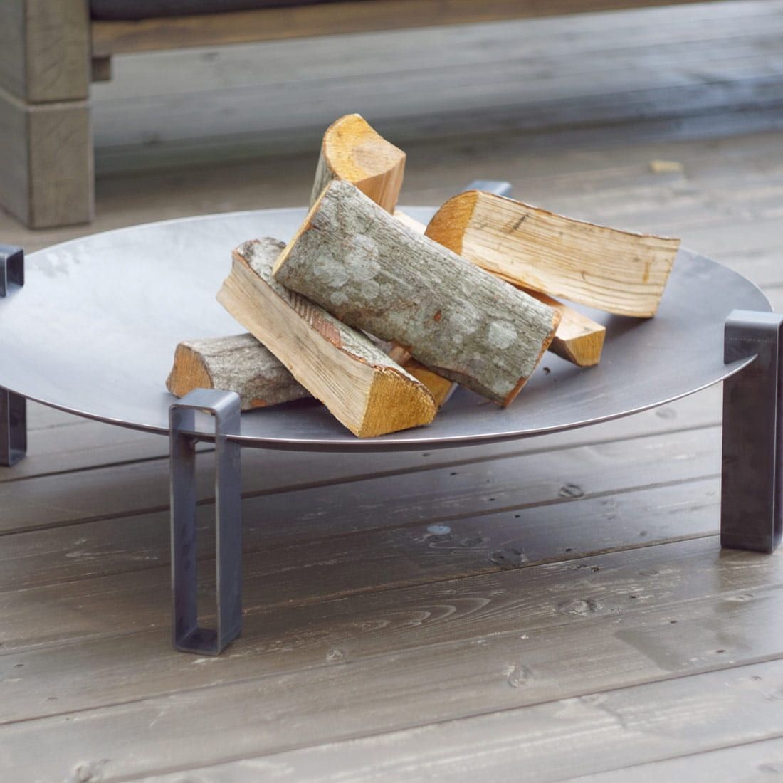 SvenskaV Space Design-Feuerschale Ø80x22cm Rohstahl