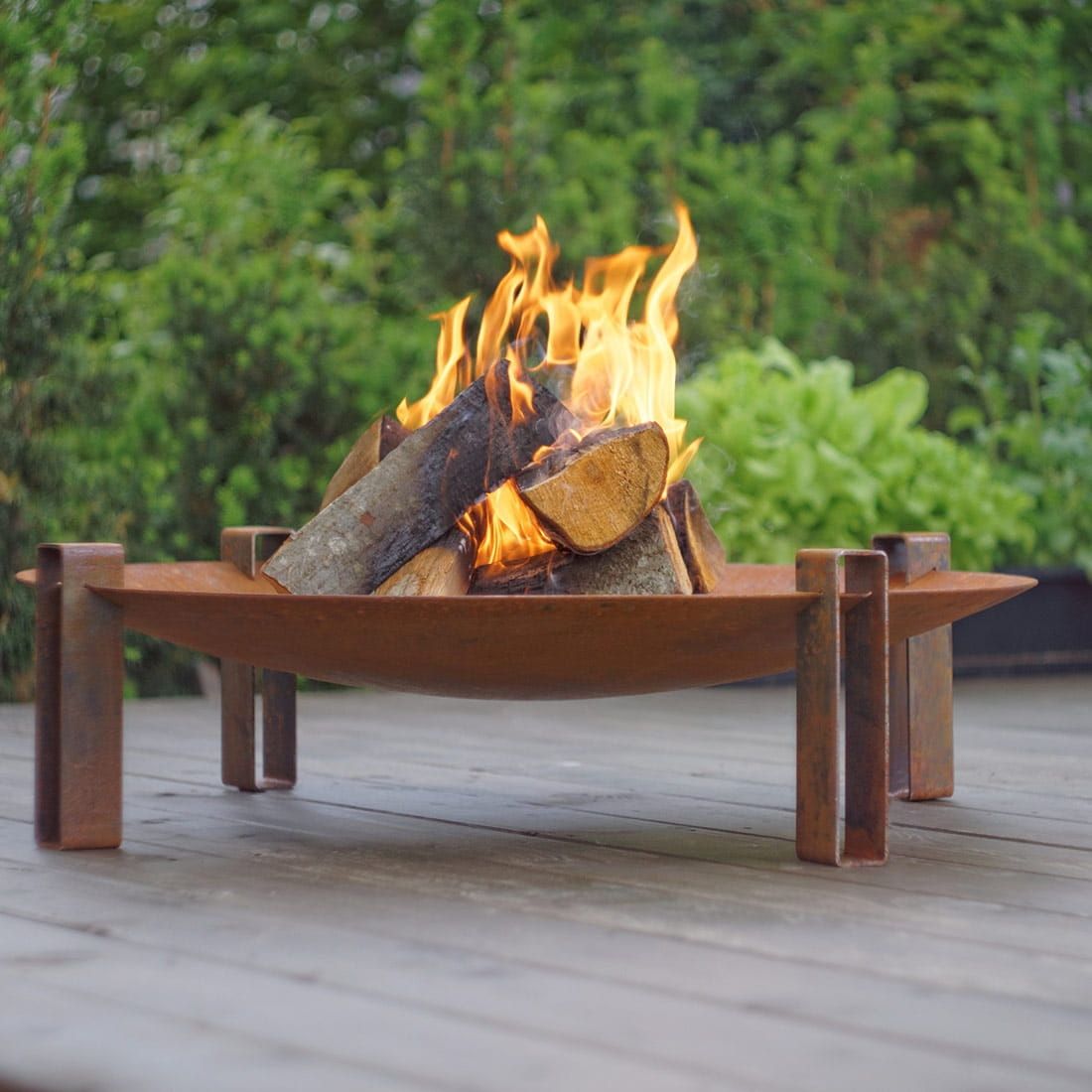 SvenskaV Space Design-Feuerschale Ø80x22cm Rohstahl